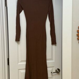 Commense Chocolate Long Sleeve Dress